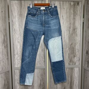 Frame Patchwork Boyfriend Jeans Le Original Crop Size 25